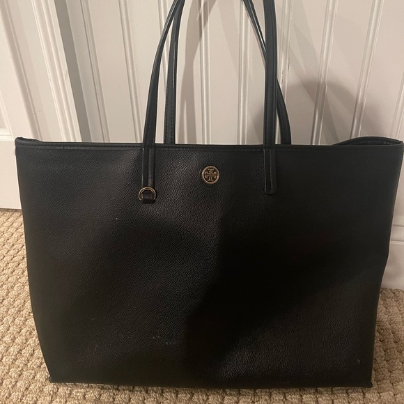 Tory Burch Handbags - BLACK & GOLD TORY BURCH TOTE